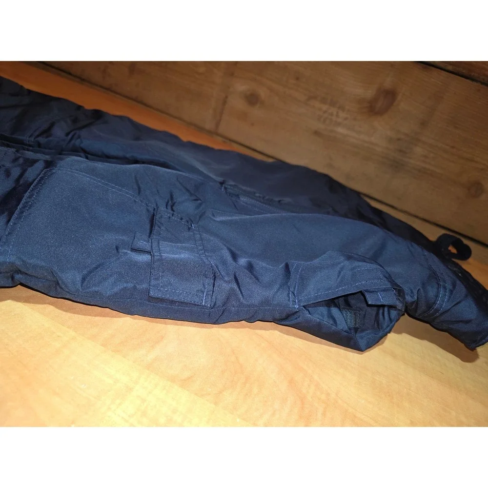 London Fog Boys Navy Blue Insulated Snow Bibs Winter Overalls Size 10/12 Medium